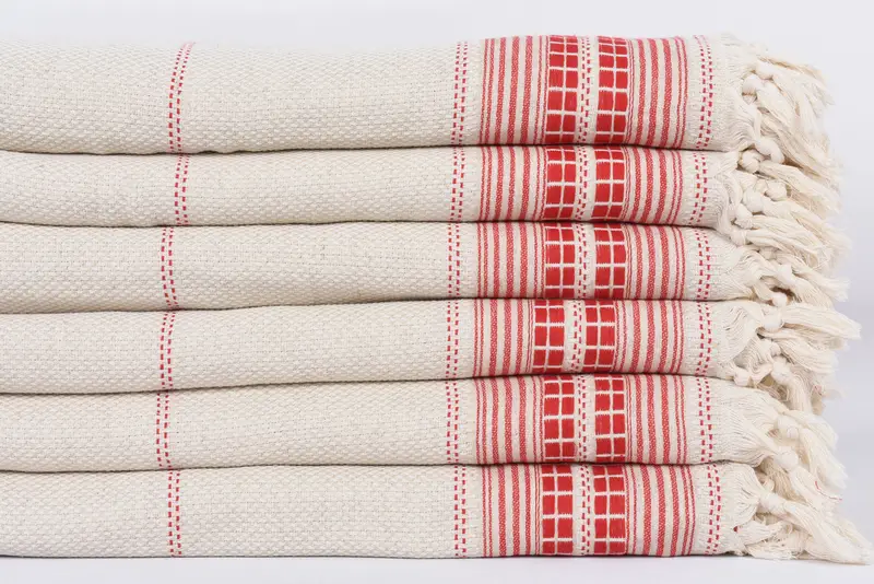 Woven Throw Blanket, Personalized Home Gift Wedding, Grandma Gift, Bridal Shower Gift, 96x94 Linen Striped Towel, Bachelorette Party Favors - 3