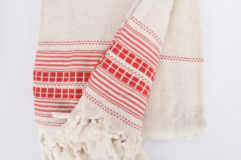 Woven Throw Blanket, Personalized Home Gift Wedding, Grandma Gift, Bridal Shower Gift, 96x94 Linen Striped Towel, Bachelorette Party Favors - 8