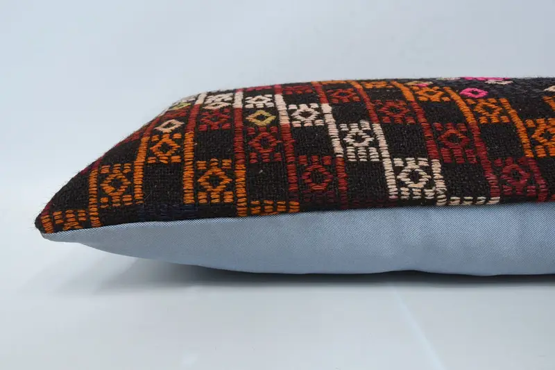 Boho Pillow, Yoga Pillow Sham, Cushion Case, Pet Pillow Case, 16x48 Red Pillow Case, Turkish Pillow, Nomadic Pillow Case, Throw Kilim Pillow - 5