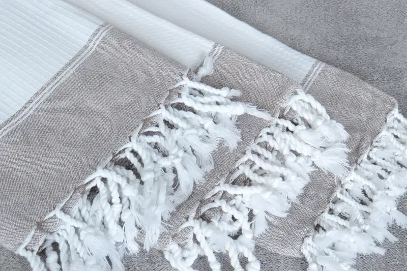 Handmade Gift, 70x36 Cotton Striped Towel, Fouta towel, Cotton towel, Mother Of The Groom Gift, Organic cotton peshtemal for spa and beach - 5
