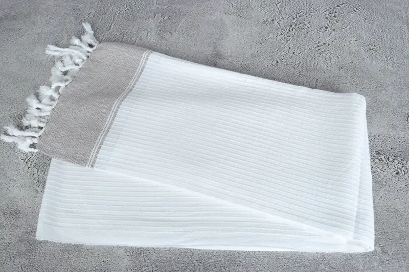 Handmade Gift, 70x36 Cotton Striped Towel, Fouta towel, Cotton towel, Mother Of The Groom Gift, Organic cotton peshtemal for spa and beach - 6