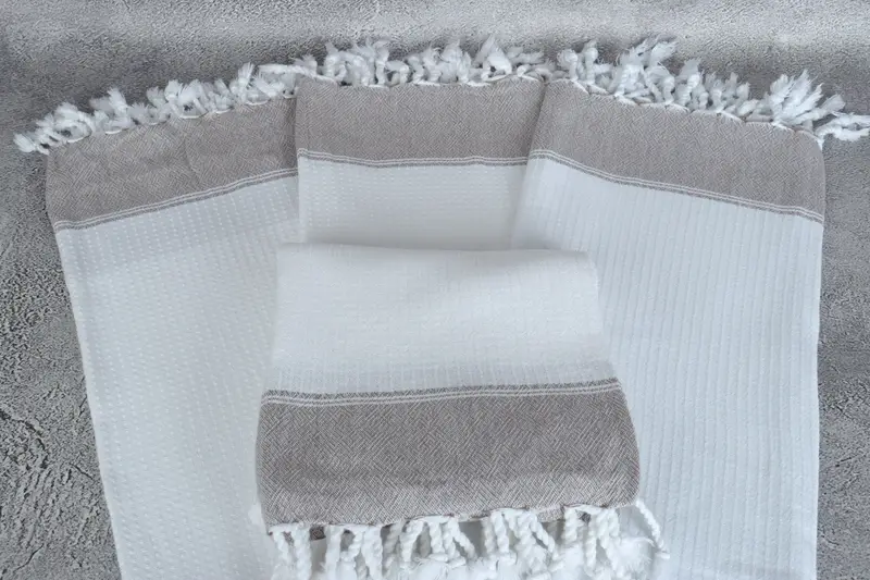 Handmade Gift, 70x36 Cotton Striped Towel, Fouta towel, Cotton towel, Mother Of The Groom Gift, Organic cotton peshtemal for spa and beach - 4