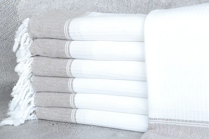 Handmade Gift, 70x36 Cotton Striped Towel, Fouta towel, Cotton towel, Mother Of The Groom Gift, Organic cotton peshtemal for spa and beach - 1
