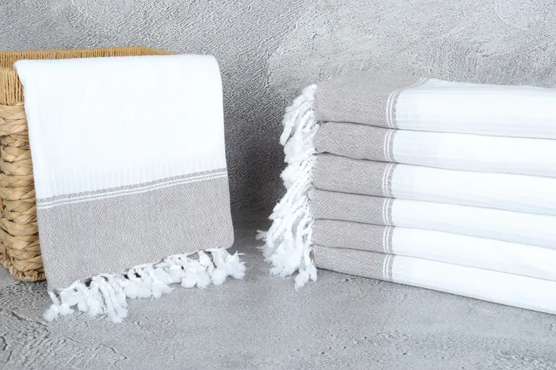 Handmade Gift, 70x36 Cotton Striped Towel, Fouta towel, Cotton towel, Mother Of The Groom Gift, Organic cotton peshtemal for spa and beach - 3