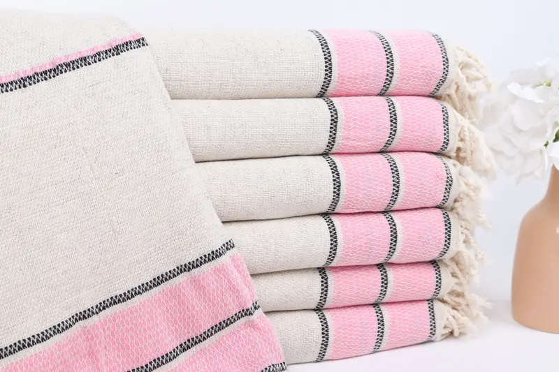 Wedding Anniversary Gift, Hammam towel, Unique Gift, 70x36 Linen Striped Towel, Best Friend Gift, Custom Wedding Gift From Bridesmaid, Wedding Gift - 1
