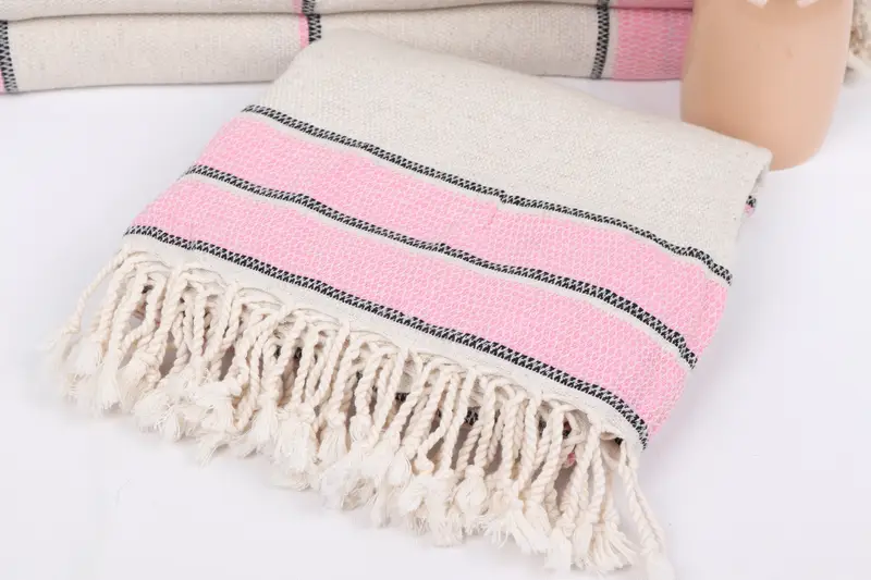 Wedding Anniversary Gift, Hammam towel, Unique Gift, 70x36 Linen Striped Towel, Best Friend Gift, Custom Wedding Gift From Bridesmaid, Wedding Gift - 5