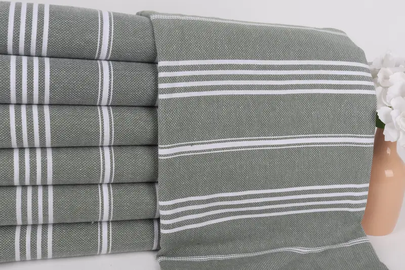 Turkish Bath Towel Set, 70x40 Cotton Striped Towel, Thin towel, Wedding Gifts Towel, Gift For The Home Decor, Gift For Boyfriend, Quick-dry towel - 2