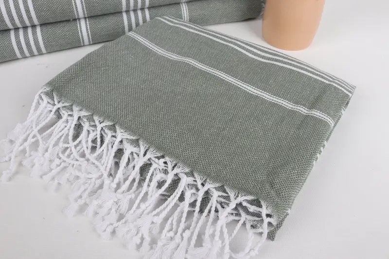 Turkish Bath Towel Set, 70x40 Cotton Striped Towel, Thin towel, Wedding Gifts Towel, Gift For The Home Decor, Gift For Boyfriend, Quick-dry towel - 5