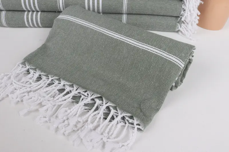 Turkish Bath Towel Set, 70x40 Cotton Striped Towel, Thin towel, Wedding Gifts Towel, Gift For The Home Decor, Gift For Boyfriend, Quick-dry towel - 4
