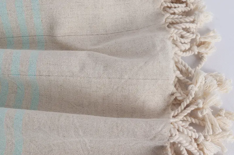 68x36 Linen Striped Towel, Monogram Turkish Towel, Eco-Friendly Turkish Towel, Personalized Turkish Towel, Bachelorette Favor, Sand-free towel - 8