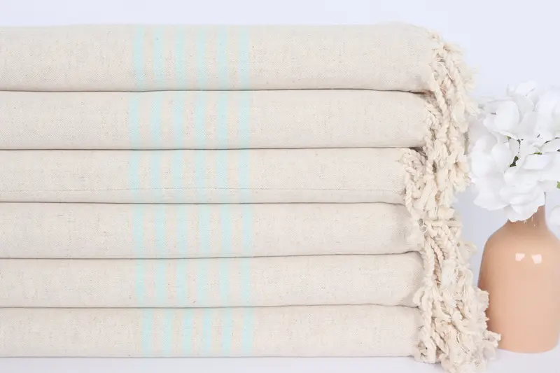 68x36 Linen Striped Towel, Monogram Turkish Towel, Eco-Friendly Turkish Towel, Personalized Turkish Towel, Bachelorette Favor, Sand-free towel - 3