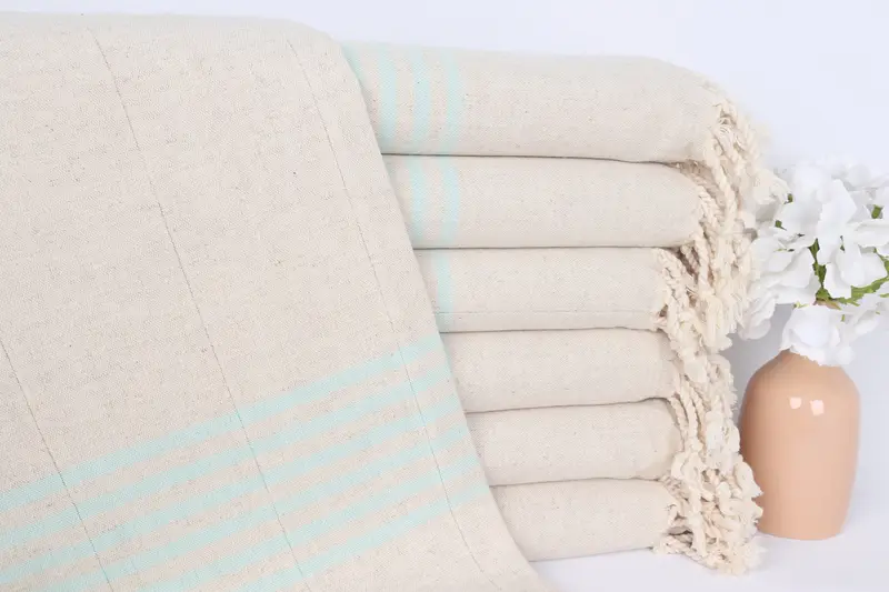 68x36 Linen Striped Towel, Monogram Turkish Towel, Eco-Friendly Turkish Towel, Personalized Turkish Towel, Bachelorette Favor, Sand-free towel - 1