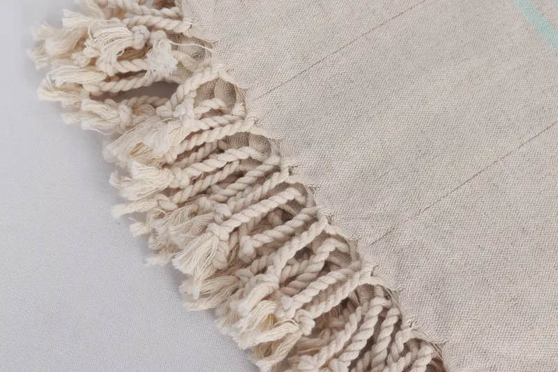 68x36 Linen Striped Towel, Monogram Turkish Towel, Eco-Friendly Turkish Towel, Personalized Turkish Towel, Bachelorette Favor, Sand-free towel - 7