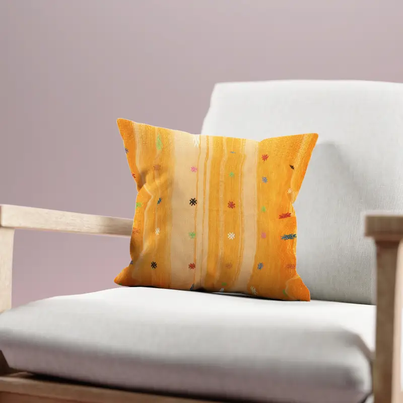 Almohada de tiro vintage bordada, acogedora almohada de acento hecha a mano