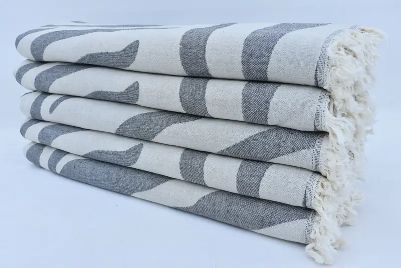 Wedding Favors, Cotton towel, Sand-free towel, Custom Gifts, 70x40 Cotton Patterned Towel, Absorbent Turkish peshtemal towel for beach use - 4