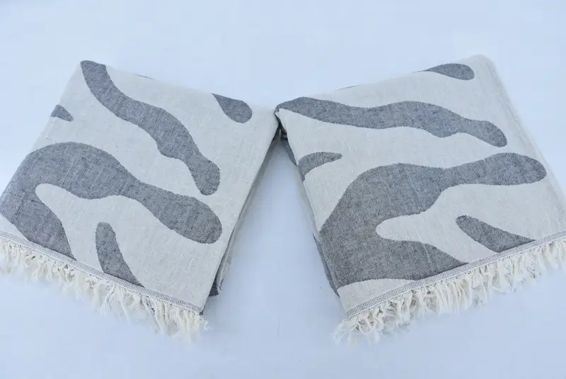 Wedding Favors, Cotton towel, Sand-free towel, Custom Gifts, 70x40 Cotton Patterned Towel, Absorbent Turkish peshtemal towel for beach use - 5