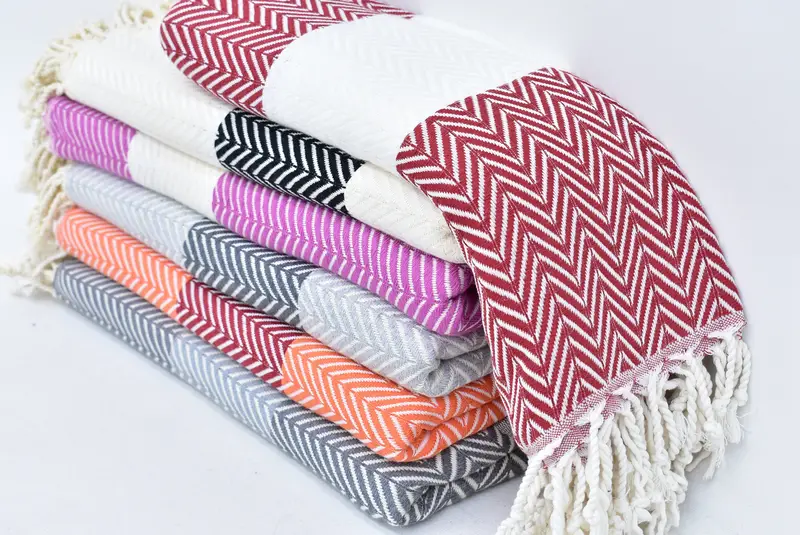 Bridesmaid Gifts Personalized, Turkish beach towel, 70x40 Cotton Chevron Towel, Hammam towel, Cute Beach Towel, Luxury Beach Towel, Gift For Her - 1