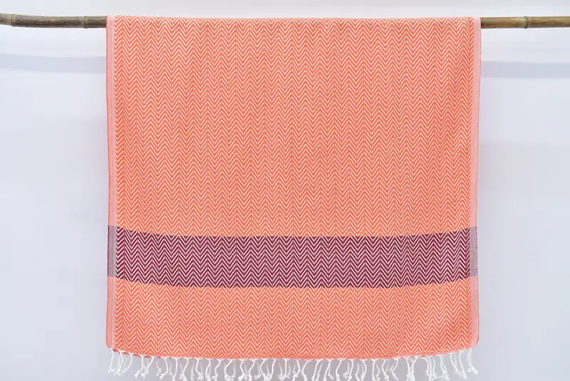 Bridesmaid Gifts Personalized, Turkish beach towel, 70x40 Cotton Chevron Towel, Hammam towel, Cute Beach Towel, Luxury Beach Towel, Gift For Her - 7