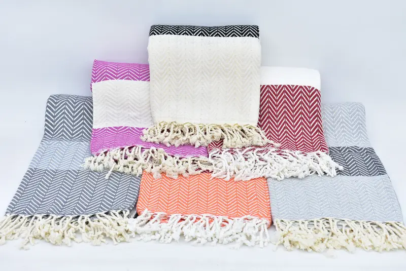 Bridesmaid Gifts Personalized, Turkish beach towel, 70x40 Cotton Chevron Towel, Hammam towel, Cute Beach Towel, Luxury Beach Towel, Gift For Her - 3
