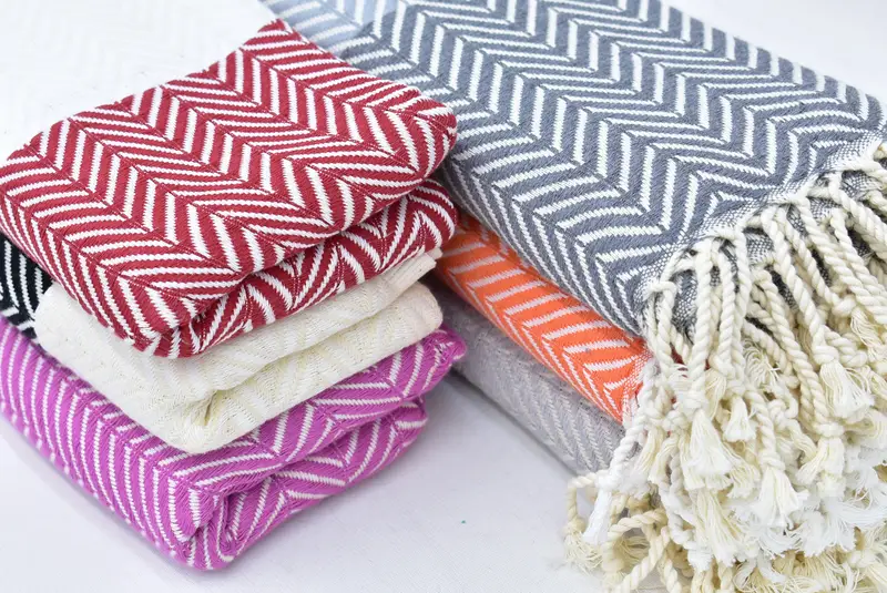 Bridesmaid Gifts Personalized, Turkish beach towel, 70x40 Cotton Chevron Towel, Hammam towel, Cute Beach Towel, Luxury Beach Towel, Gift For Her - 2