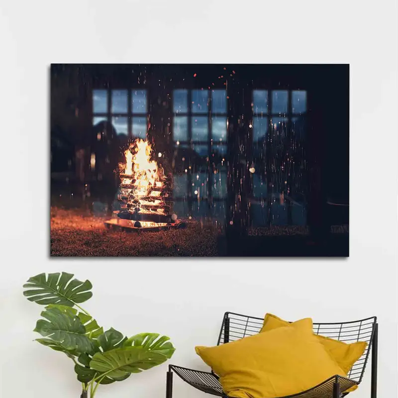 Zarif Baskılı Cam: Kamp Ateşi ve Dış Mekan Ateşi Tasarımı