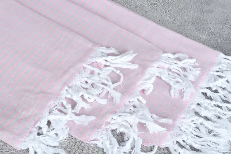 Organic towel, 68x36 Cotton Striped Towel, Gift For Wedding Day, Valentines Day Gift For Him, Sand-resistant towel, Personalized Bridesmaid Gift - 5