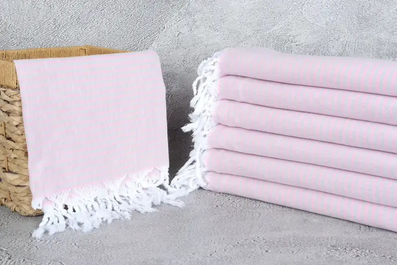 Organic towel, 68x36 Cotton Striped Towel, Gift For Wedding Day, Valentines Day Gift For Him, Sand-resistant towel, Personalized Bridesmaid Gift - 3