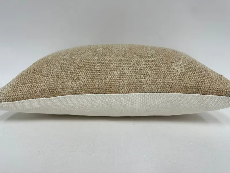Interior Designer Pillow, 12x20 Beige Cushion, Office Chair Cushion Case, One Of A Kind Pillow, Boho Pillow Sham Cover, Pillow, Vintage Pillow - 5