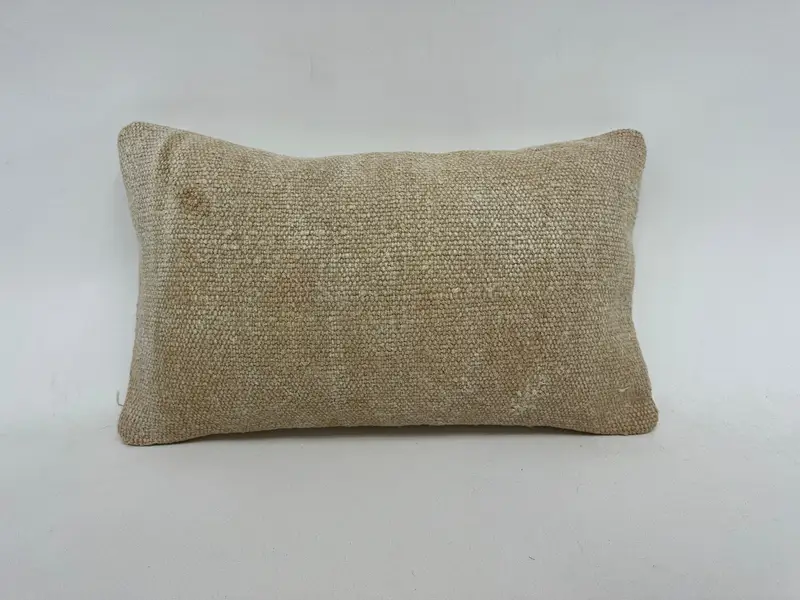 Interior Designer Pillow, 12x20 Beige Cushion, Office Chair Cushion Case, One Of A Kind Pillow, Boho Pillow Sham Cover, Pillow, Vintage Pillow - 1