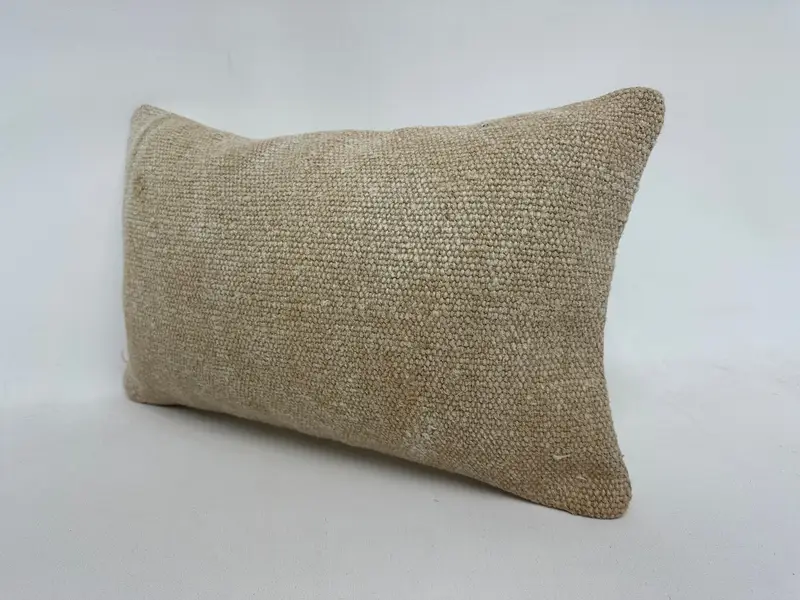 Interior Designer Pillow, 12x20 Beige Cushion, Office Chair Cushion Case, One Of A Kind Pillow, Boho Pillow Sham Cover, Pillow, Vintage Pillow - 4