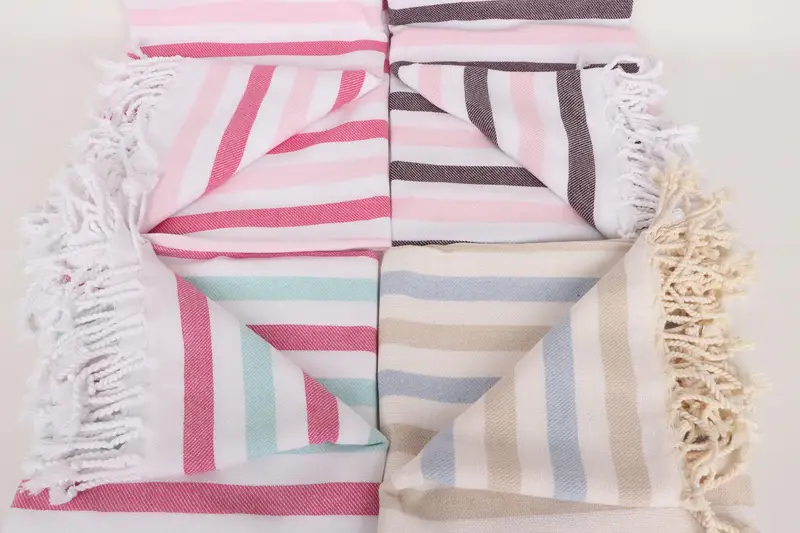 Sand-free towel, Turkish Beach Towel Monogram, Customized Towels, Turkish Towel USA, 70x40 Cotton Striped Towel, Bridesmaid Gift Towel, Scarf Towel - 4