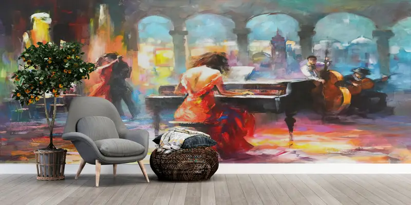 Haenraets Willem, Pianist Woman Wall Poster, 3d Wall Paper, Paper Wall Art, Wall Paper Peel and Stick, Piano Wallpaper, - 8