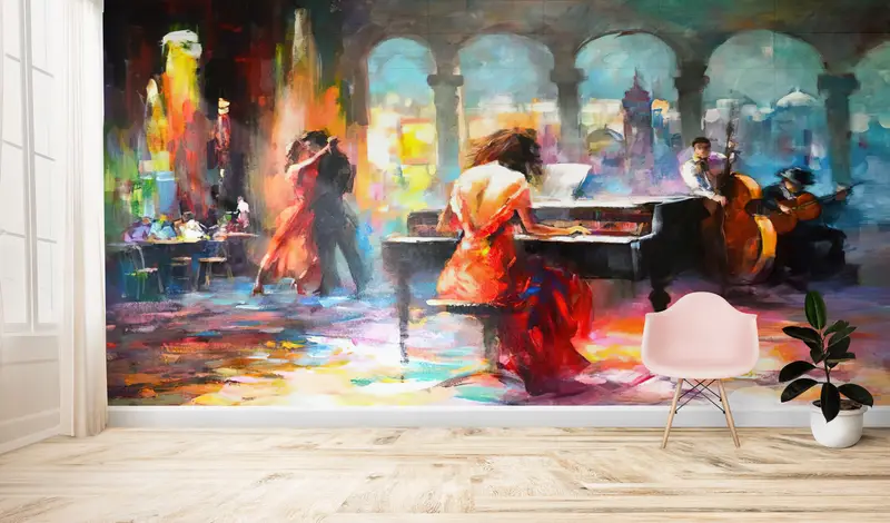 Haenraets Willem, Pianist Woman Wall Poster, 3d Wall Paper, Paper Wall Art, Wall Paper Peel and Stick, Piano Wallpaper, - 9