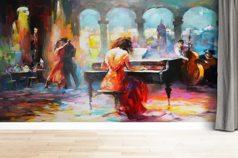 Haenraets Willem, Pianist Woman Wall Poster, 3d Wall Paper, Paper Wall Art, Wall Paper Peel and Stick, Piano Wallpaper, - 10