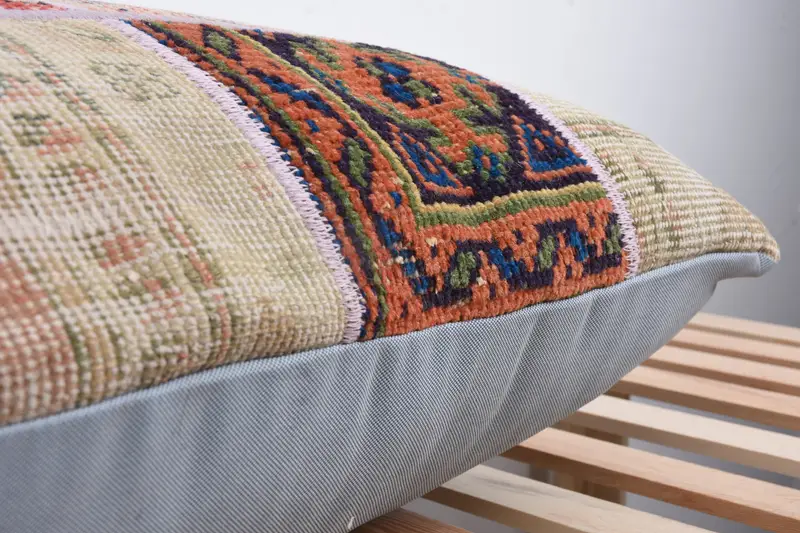 Cushion, Art Deco Pillow Case, 20x28 Red Pillow Case, Pillow for Couch, Boho Pillow Sham Cover, Christmas Pillow Cover, Turkish Kilim Pillow - 7