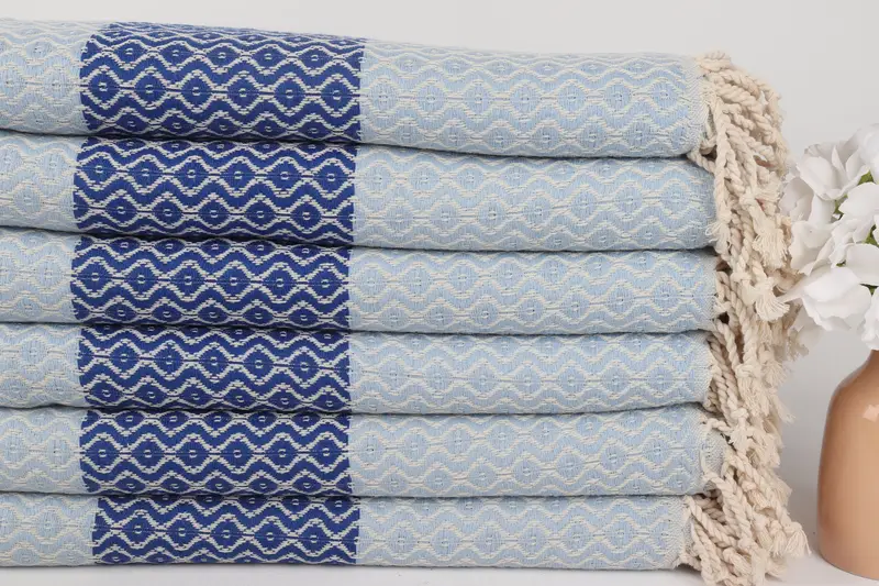70x40 Cotton Striped Towel, Sand-resistant towel, Handmade Gift, Valentines Day Gift For Him, Bridesmaid Towel, Personalized Turkish Towel - 3