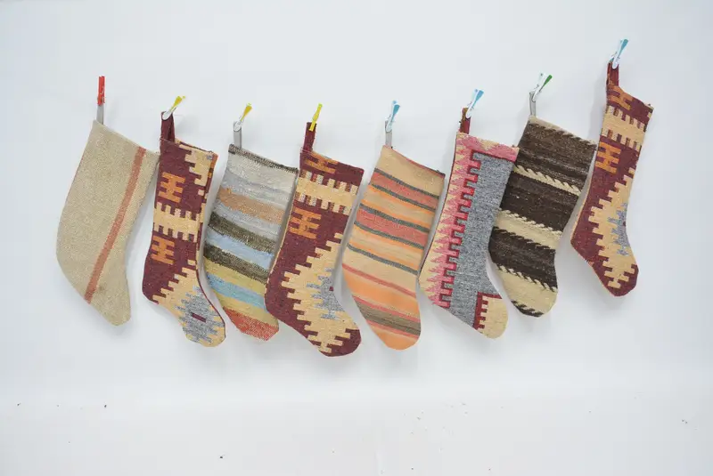 Kişiye Özel Noel Çorabı, 8 İnç Süs Desenli Çorap