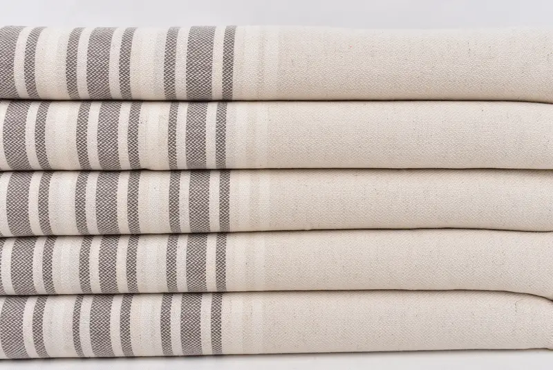 70x40 Linen Striped Towel, Employee Gifts, Embroidered Towel, Travel towel, Wedding Gifts Towel, Eco-friendly Turkish towel for home and travel - 2
