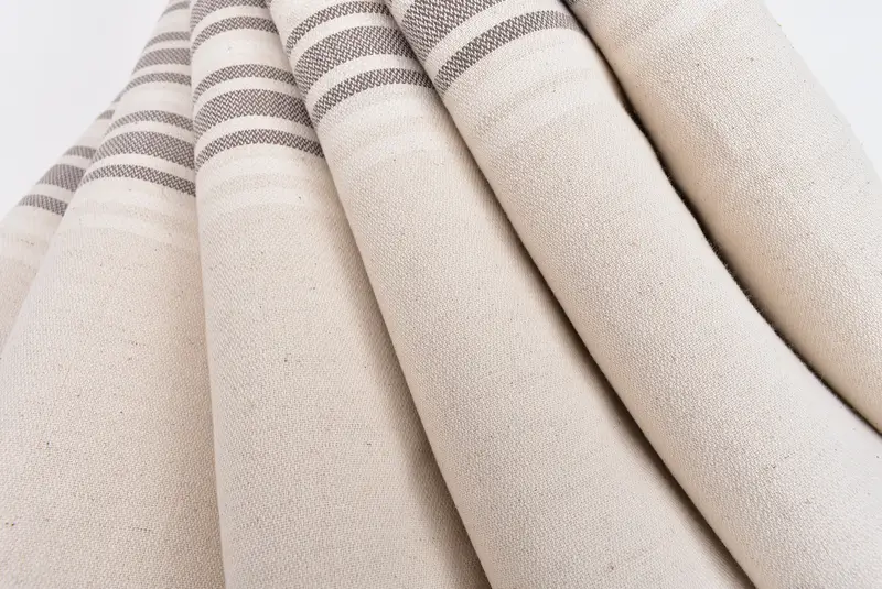 70x40 Linen Striped Towel, Employee Gifts, Embroidered Towel, Travel towel, Wedding Gifts Towel, Eco-friendly Turkish towel for home and travel - 5