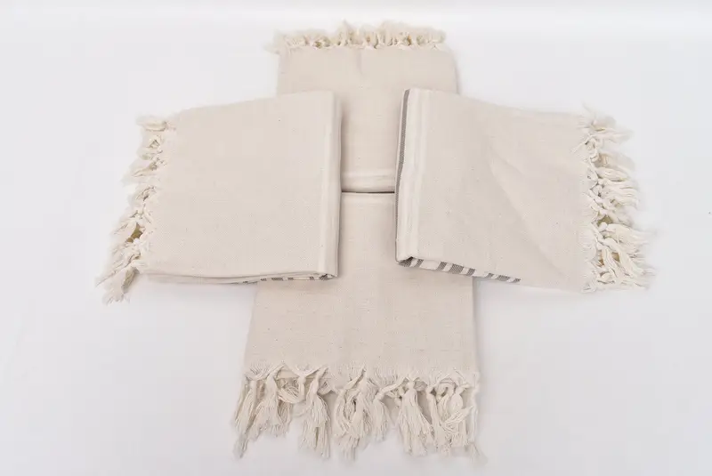 70x40 Linen Striped Towel, Employee Gifts, Embroidered Towel, Travel towel, Wedding Gifts Towel, Eco-friendly Turkish towel for home and travel - 6