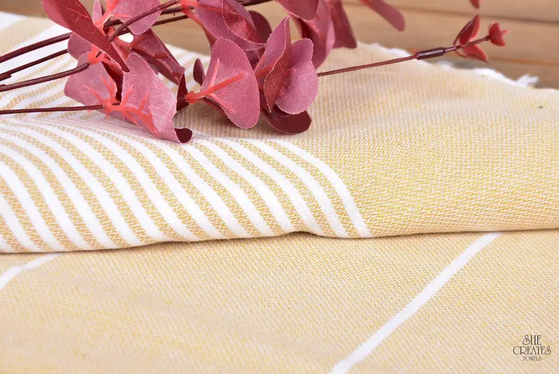 Custom Towel, Summer Gift Ideas, Absorbent Turkish towel, Luxury Beach Towel, Bridal Shower Gifts, Wedding Gift, 70x40 Cotton Striped Towel - 6