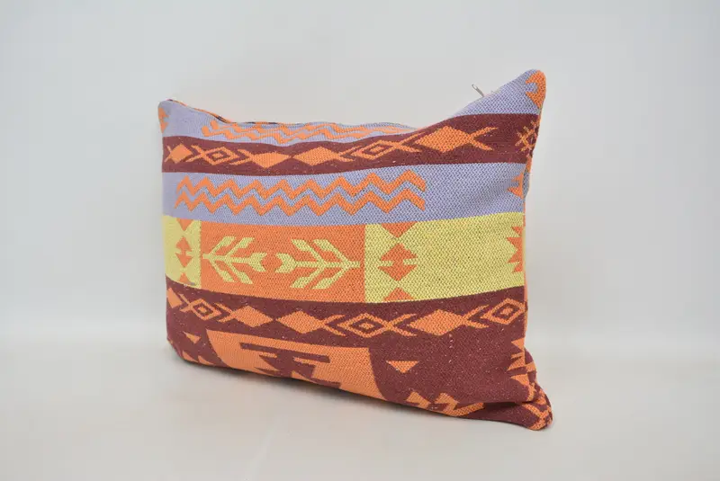 Pillow Cover, Handwoven Pillow Cover Pillow Sham, 20x28 Red Pillow Case, Kilim Pillow, Kilim Cushion Sham, Pillow for Couch, Outdoor Pillow Cover - 4