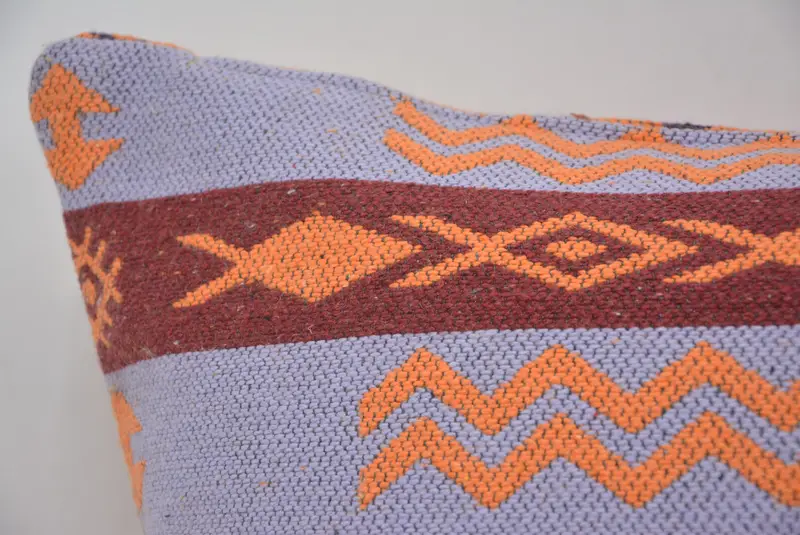 Pillow Cover, Handwoven Pillow Cover Pillow Sham, 20x28 Red Pillow Case, Kilim Pillow, Kilim Cushion Sham, Pillow for Couch, Outdoor Pillow Cover - 2