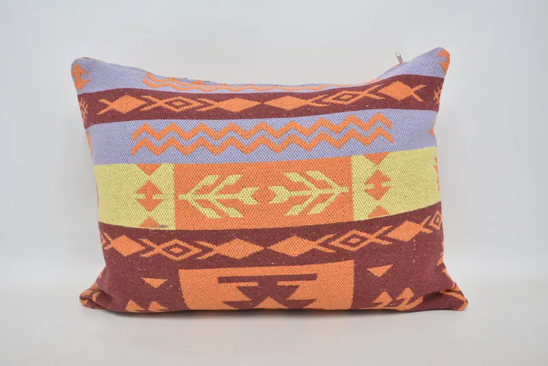 Pillow Cover, Handwoven Pillow Cover Pillow Sham, 20x28 Red Pillow Case, Kilim Pillow, Kilim Cushion Sham, Pillow for Couch, Outdoor Pillow Cover - 1
