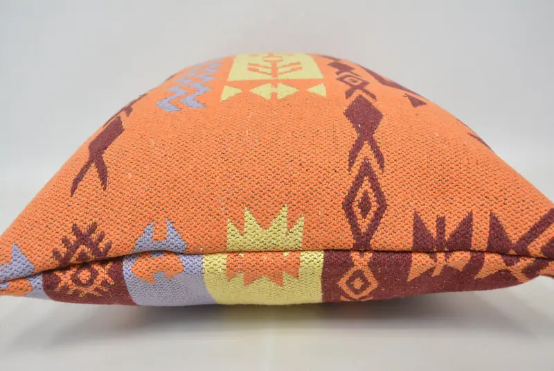 Pillow Cover, Handwoven Pillow Cover Pillow Sham, 20x28 Red Pillow Case, Kilim Pillow, Kilim Cushion Sham, Pillow for Couch, Outdoor Pillow Cover - 5