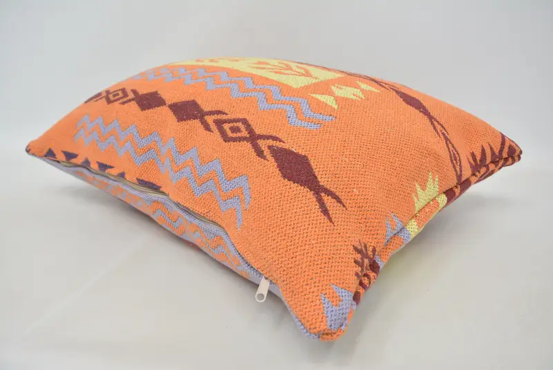 Pillow Cover, Handwoven Pillow Cover Pillow Sham, 20x28 Red Pillow Case, Kilim Pillow, Kilim Cushion Sham, Pillow for Couch, Outdoor Pillow Cover - 6