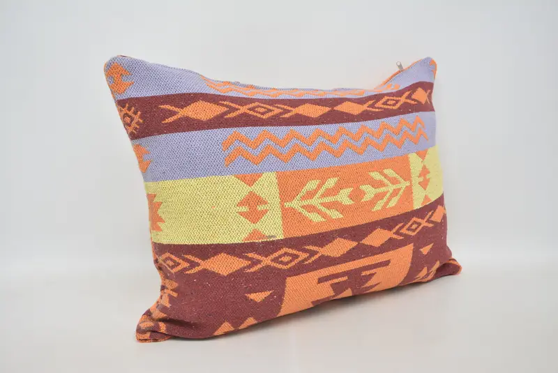 Pillow Cover, Handwoven Pillow Cover Pillow Sham, 20x28 Red Pillow Case, Kilim Pillow, Kilim Cushion Sham, Pillow for Couch, Outdoor Pillow Cover - 3