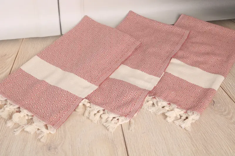 36x20 Cotton Diamond Towel, Embroidery Towel, Guest Towel, Kitchen Towel, Wedding Gift For Bride, Turkish Towel Hand Towel, Turkish Tea Towel - 6