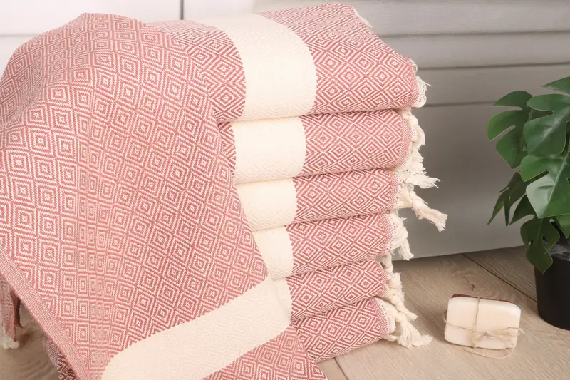 36x20 Cotton Diamond Towel, Embroidery Towel, Guest Towel, Kitchen Towel, Wedding Gift For Bride, Turkish Towel Hand Towel, Turkish Tea Towel - 1