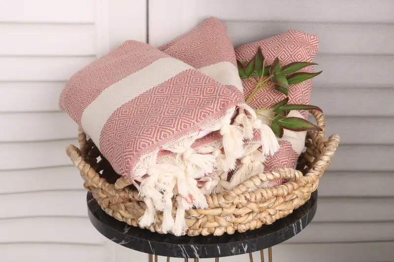 36x20 Cotton Diamond Towel, Embroidery Towel, Guest Towel, Kitchen Towel, Wedding Gift For Bride, Turkish Towel Hand Towel, Turkish Tea Towel - 5